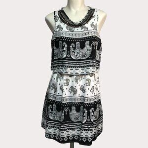 MISS Two Summer Elephant Sleeveless Dress Size L/XL